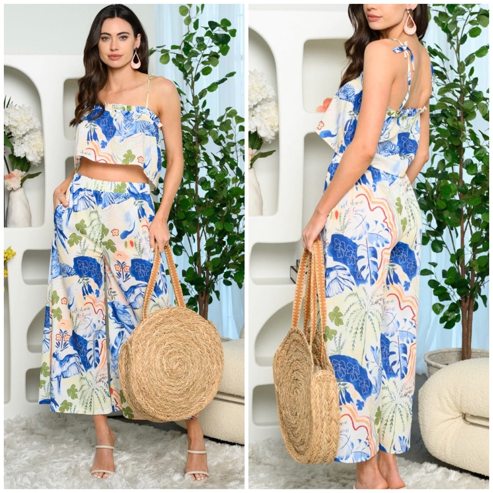 Gorgeous Flirty Chic 2-Piece Pants Set